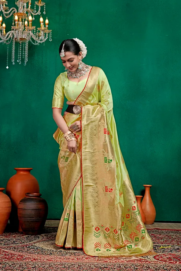 Green_Dola_Saree_For_Women