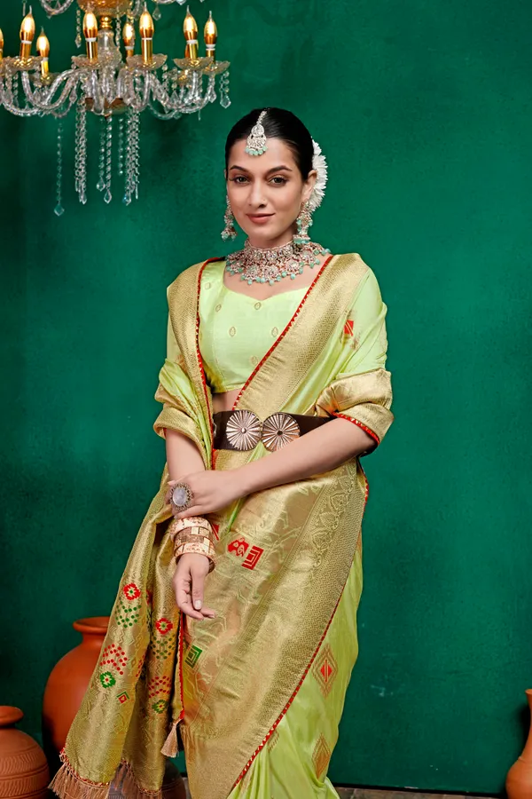 Green_Dola_Saree_For_Women