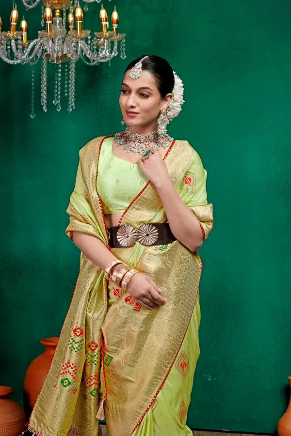Green_Dola_Saree_For_Women