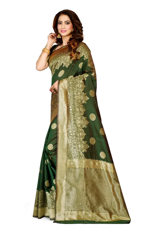 Green_Dola_Saree_For_Women