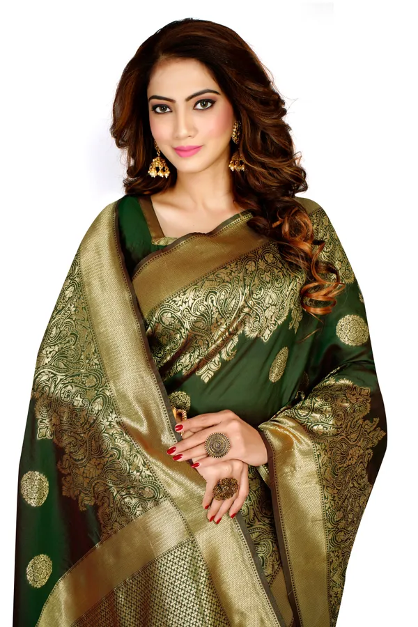 Green_Dola_Saree_For_Women