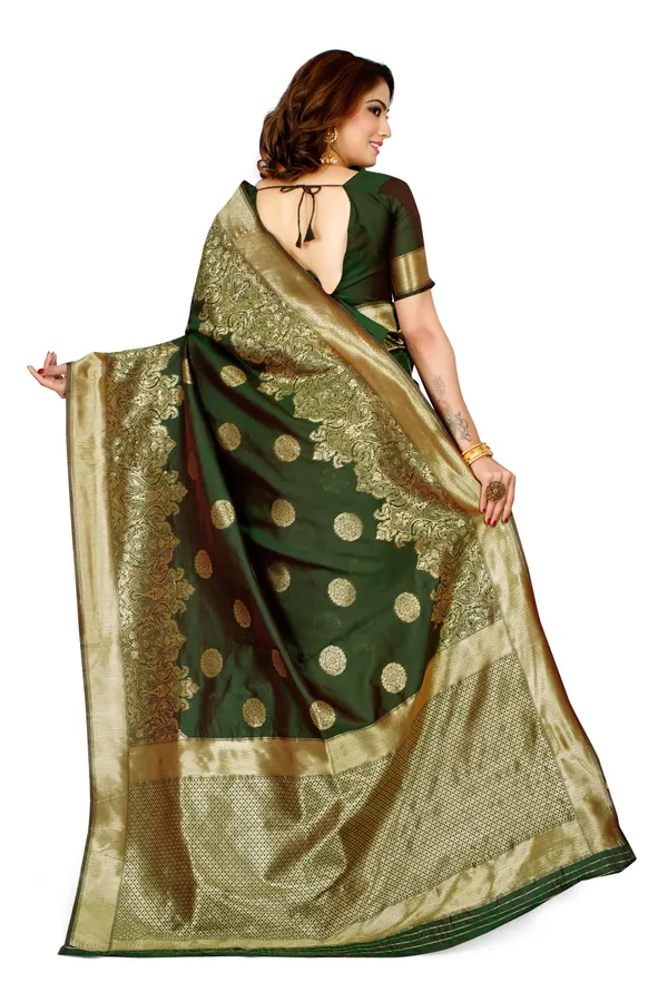 Green_Dola_Saree_For_Women