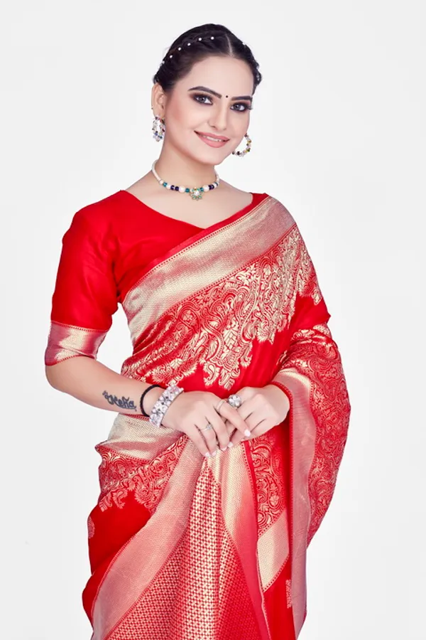 Red_Dola_Saree_For_Women