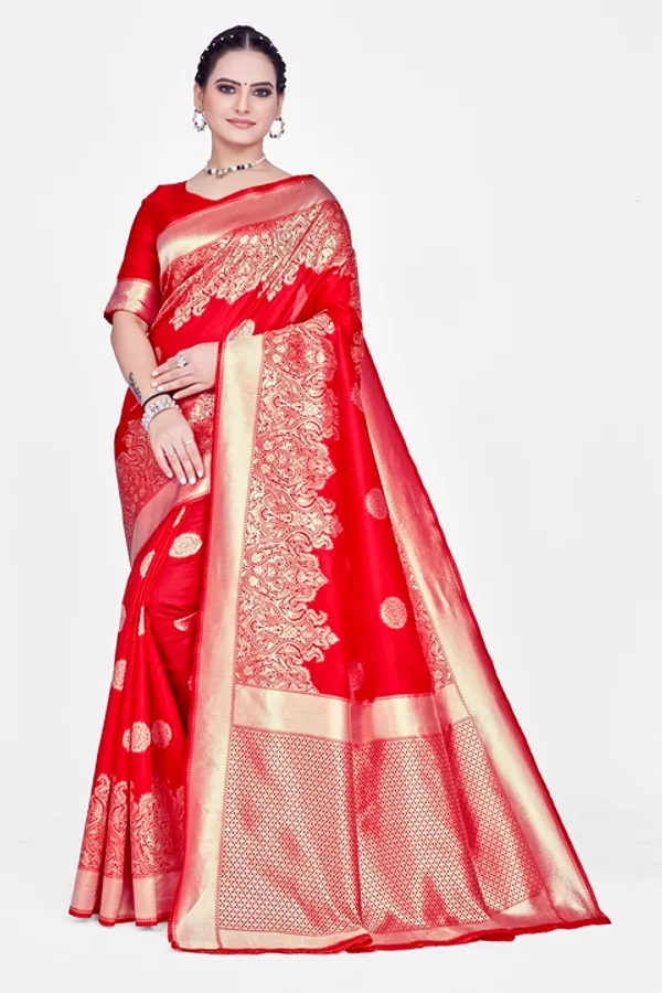 Red_Dola_Saree_For_Women