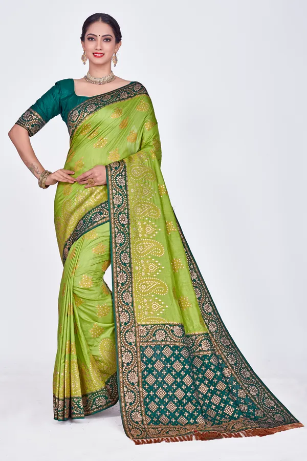 Green_Dola_Saree_For_Women