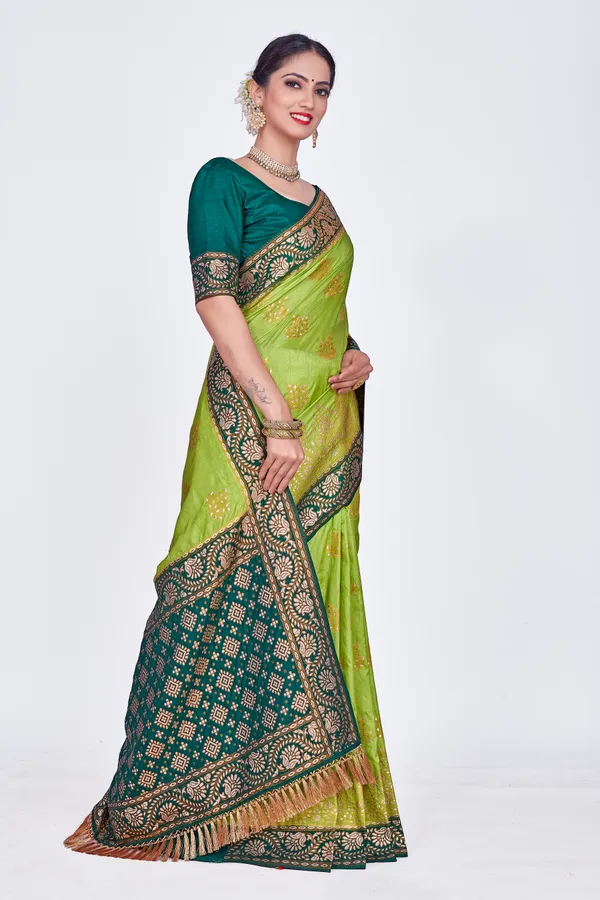 Green_Dola_Saree_For_Women