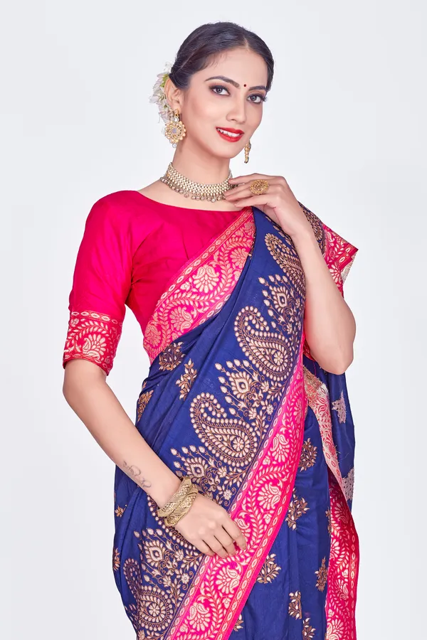 Blue_Dola_Saree_For_Women