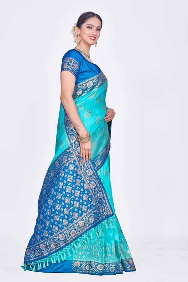 Sky_Blue_Dola_Saree_For_Women