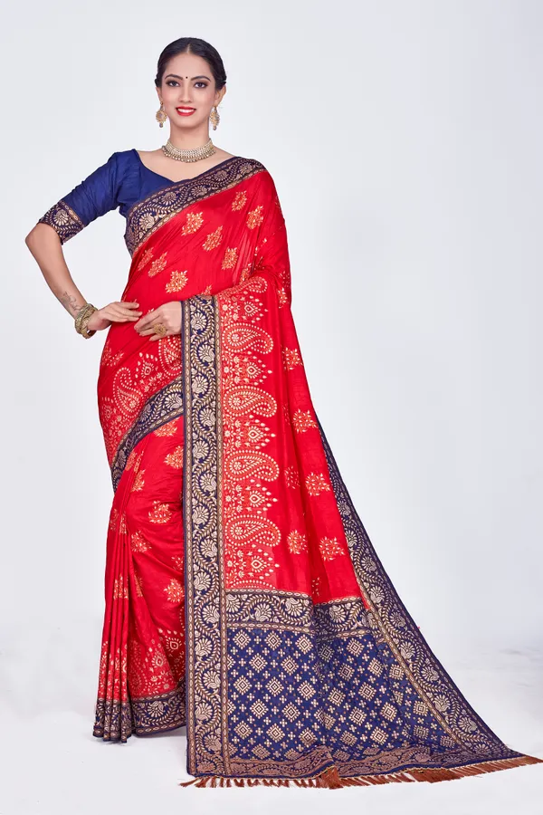 Red_Dola_Saree_For_Women