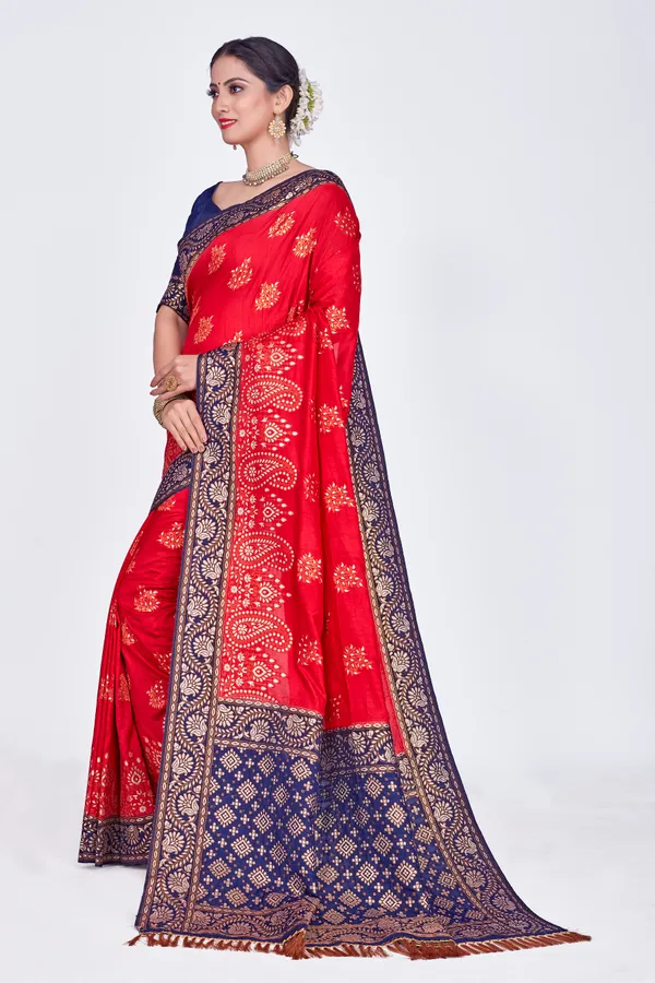 Red_Dola_Saree_For_Women