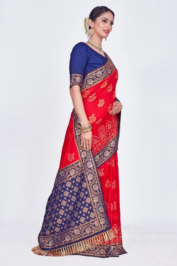 Red_Dola_Saree_For_Women