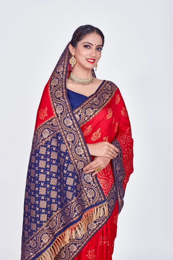 Red_Dola_Saree_For_Women
