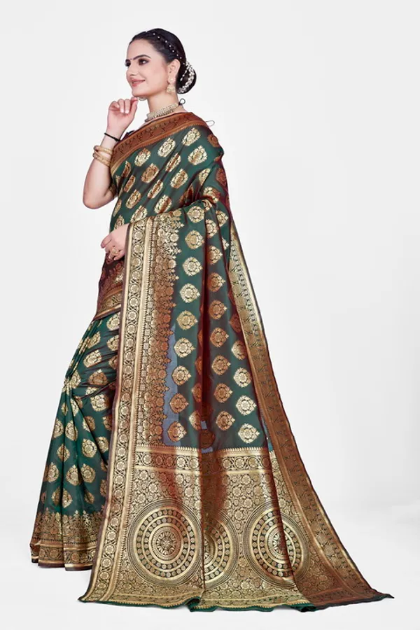 Green_Dola_Saree_For_Women