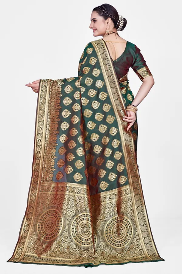 Green_Dola_Saree_For_Women