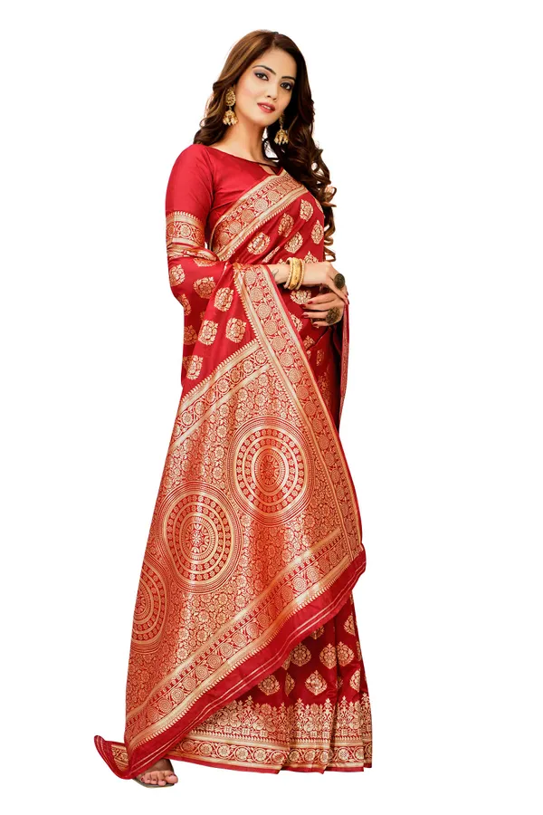 Maroon_Dola_Saree_For_Women