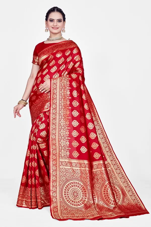 Red_Dola_Saree_For_Women