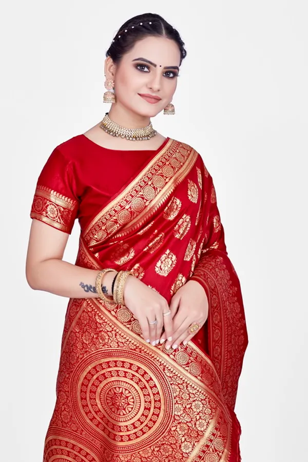 Red_Dola_Saree_For_Women