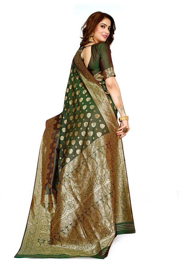 Green_Dola_Saree_For_Women