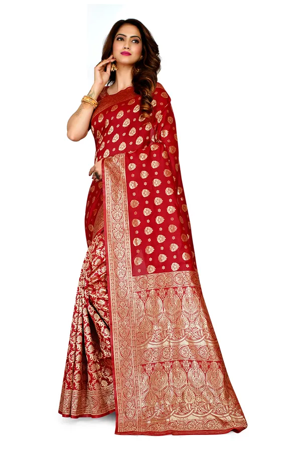 Maroon_Dola_Saree_For_Women
