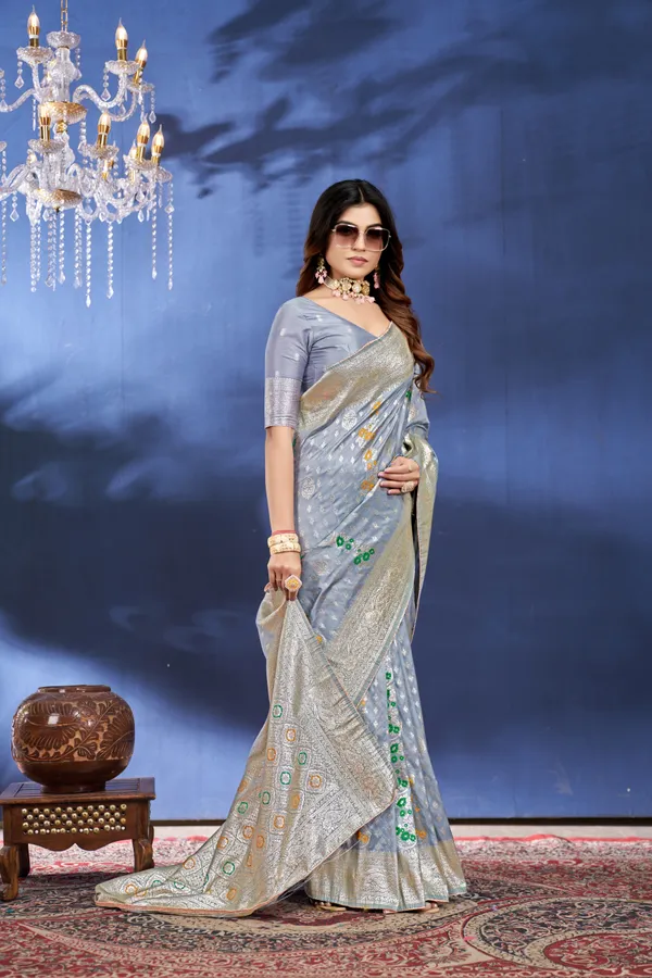 Grey_Dola_Saree_For_Women
