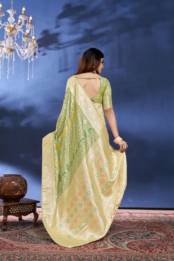 Green_Dola_Saree_For_Women