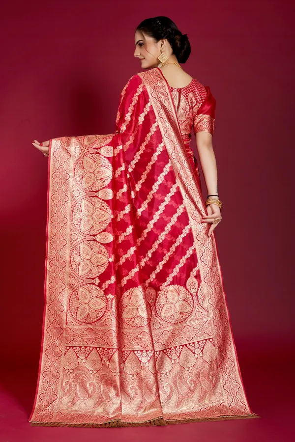 Red_Organza_Saree_For_Women