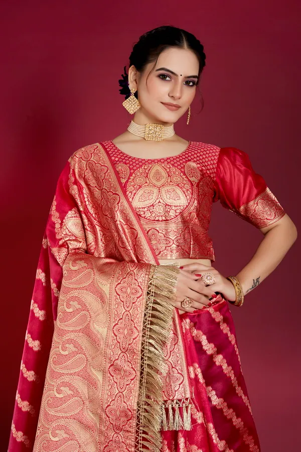 Red_Organza_Saree_For_Women