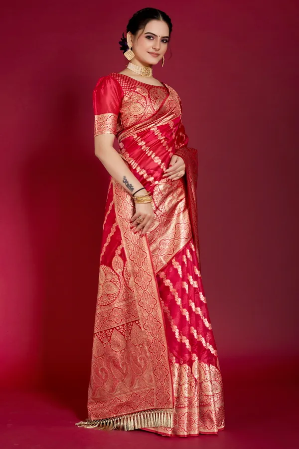 Red_Organza_Saree_For_Women