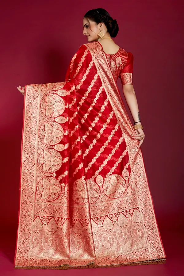 Red_Organza_Saree_For_Women