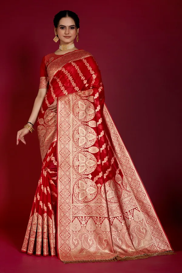 Red_Organza_Saree_For_Women