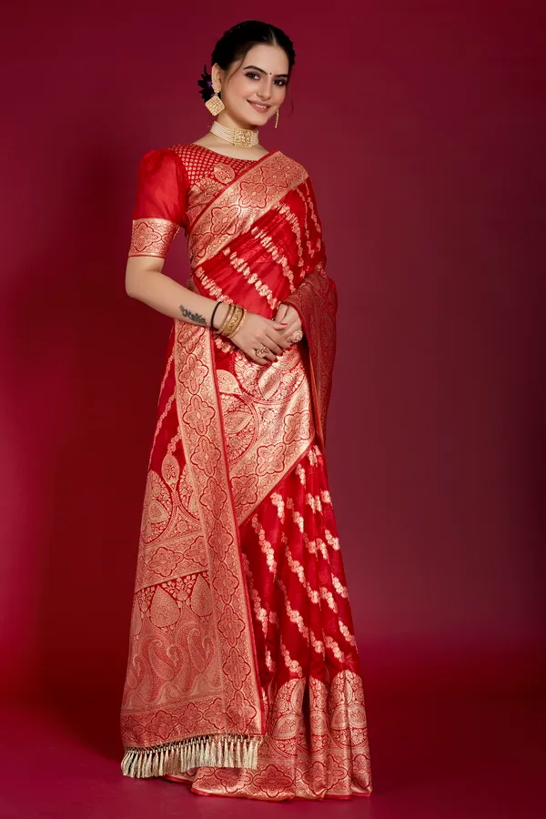 Red_Organza_Saree_For_Women