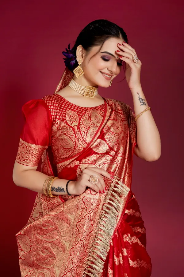 Red_Organza_Saree_For_Women