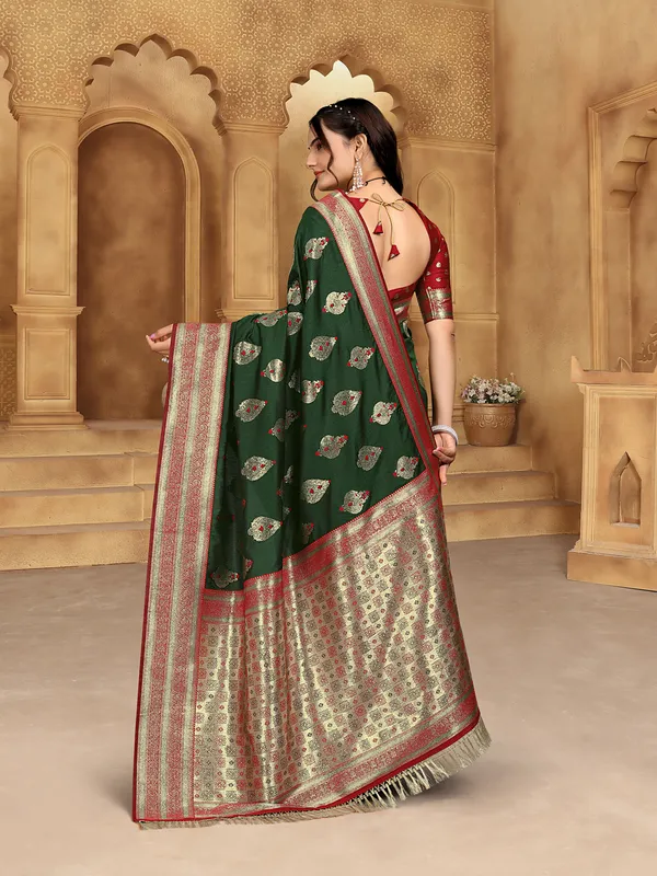 Green_Banarsi_Silk_Saree_For_Women