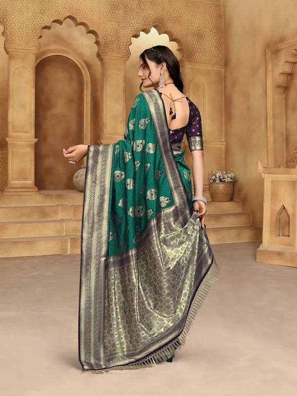 Green_Banarsi_Silk_Saree_For_Women