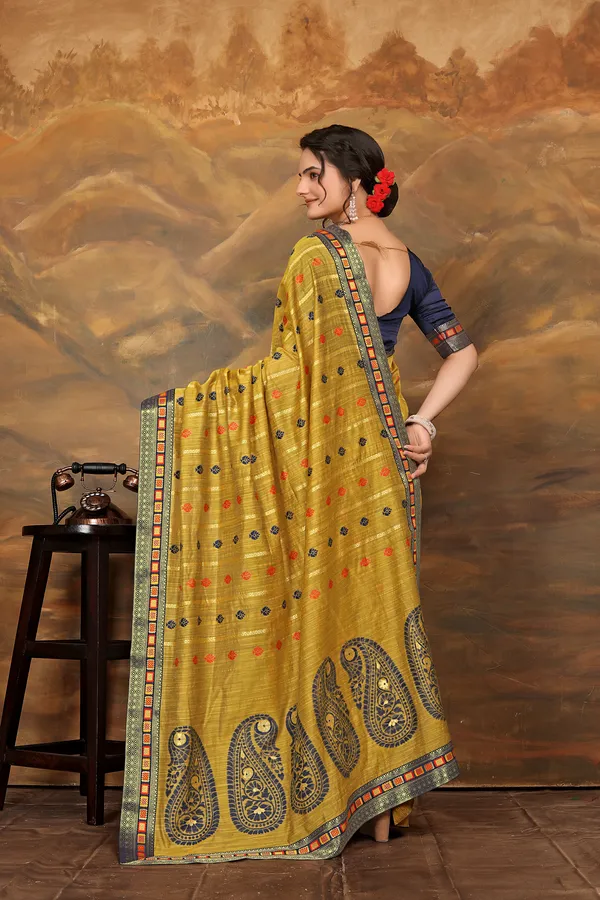Yellow_Cotton_Saree_For_Women