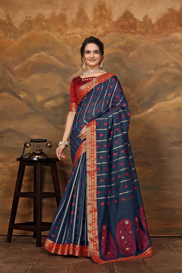 Blue_Cotton_Saree_For_Women