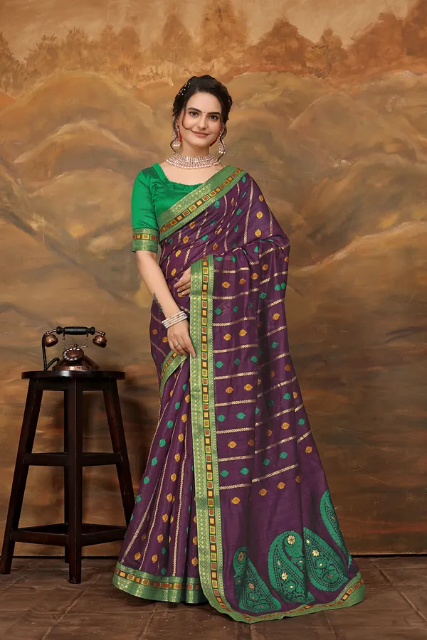 Purple_Cotton_Saree_For_Women