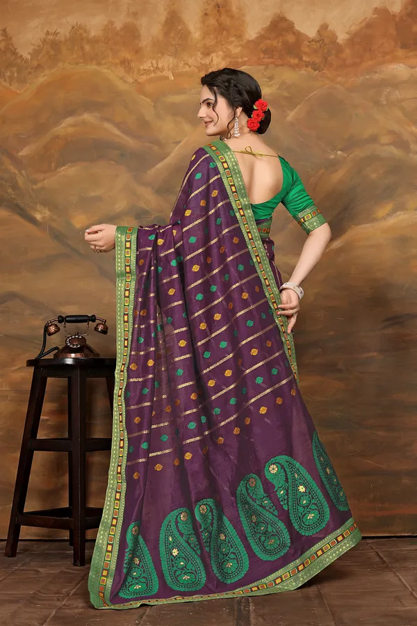 Purple_Cotton_Saree_For_Women