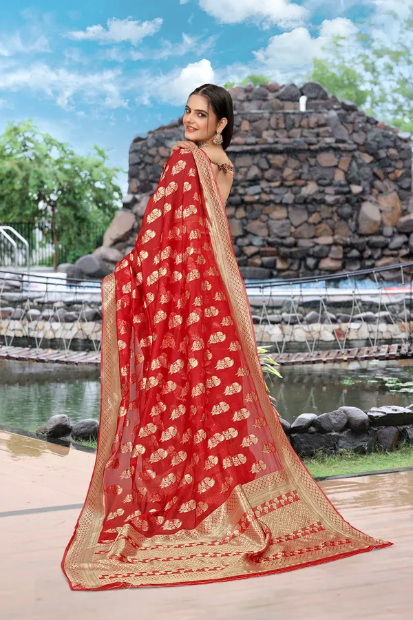 Red_Organza_Saree_For_Women