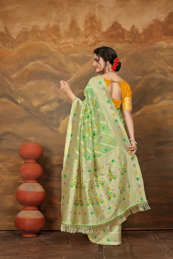 Green_Organza_Saree_For_Women