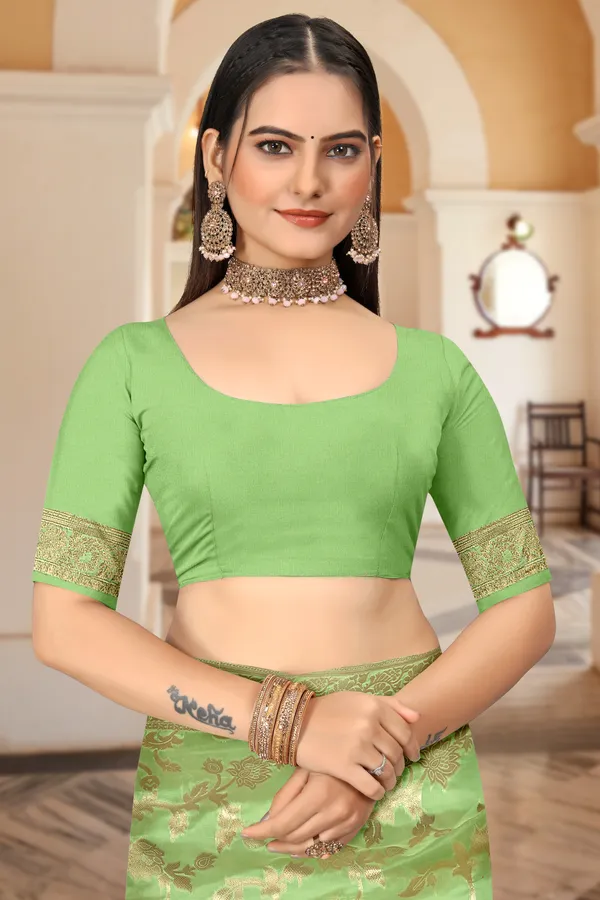 Green_Organza_Saree_For_Women