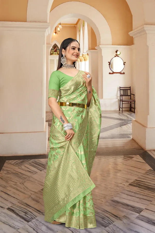 Green_Organza_Saree_For_Women