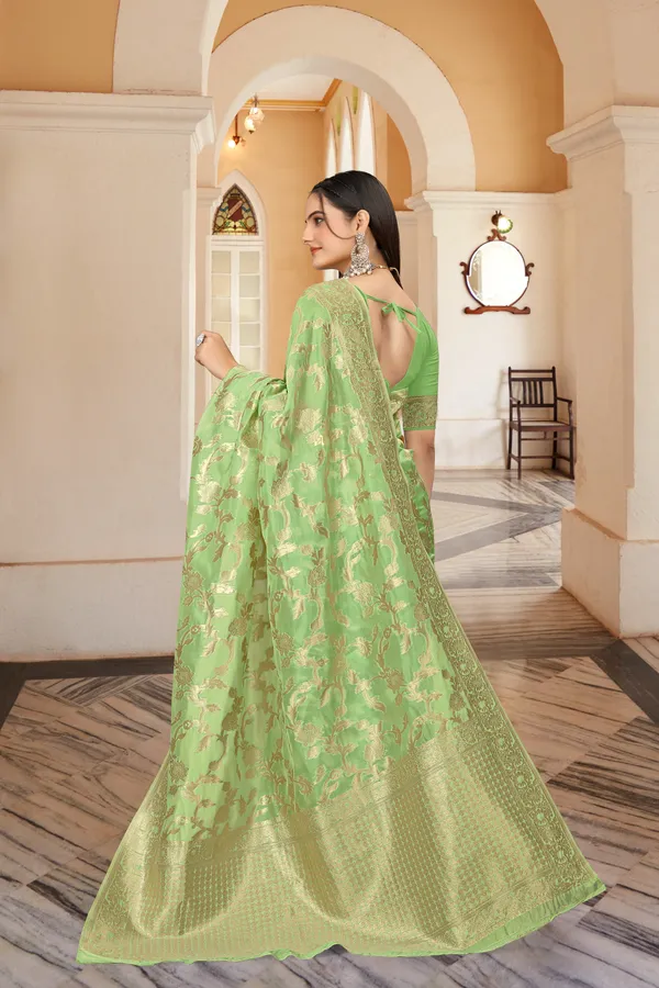 Green_Organza_Saree_For_Women