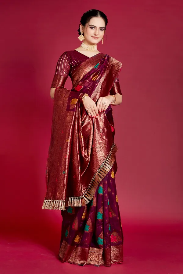 Multicolor_Organza_Saree_For_Women