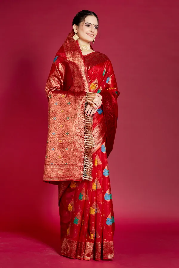 Red_Organza_Saree_For_Women