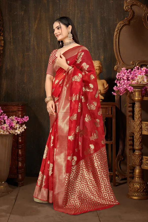 Red_Organza_Saree_For_Women