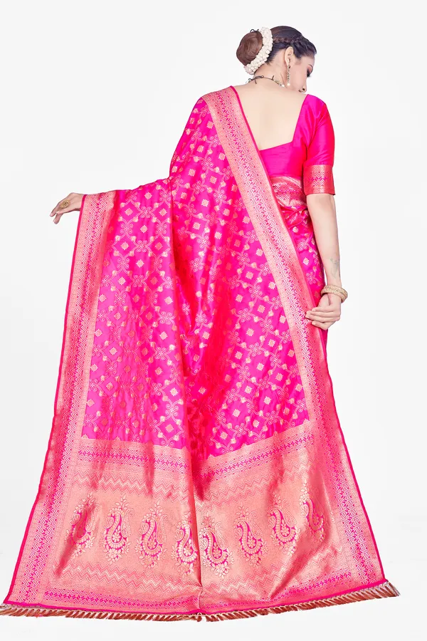 Pink_Banarsi_Silk_Saree_For_Women