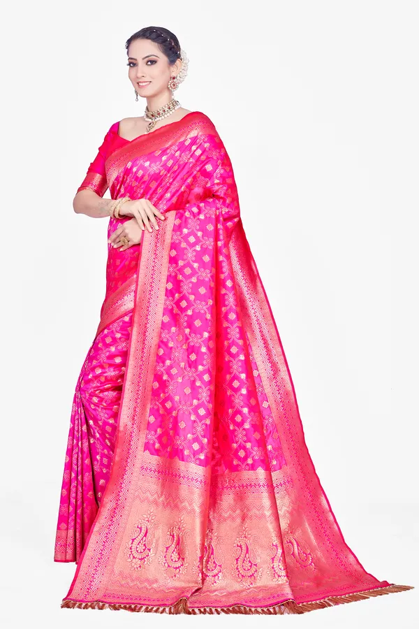 Pink_Banarsi_Silk_Saree_For_Women