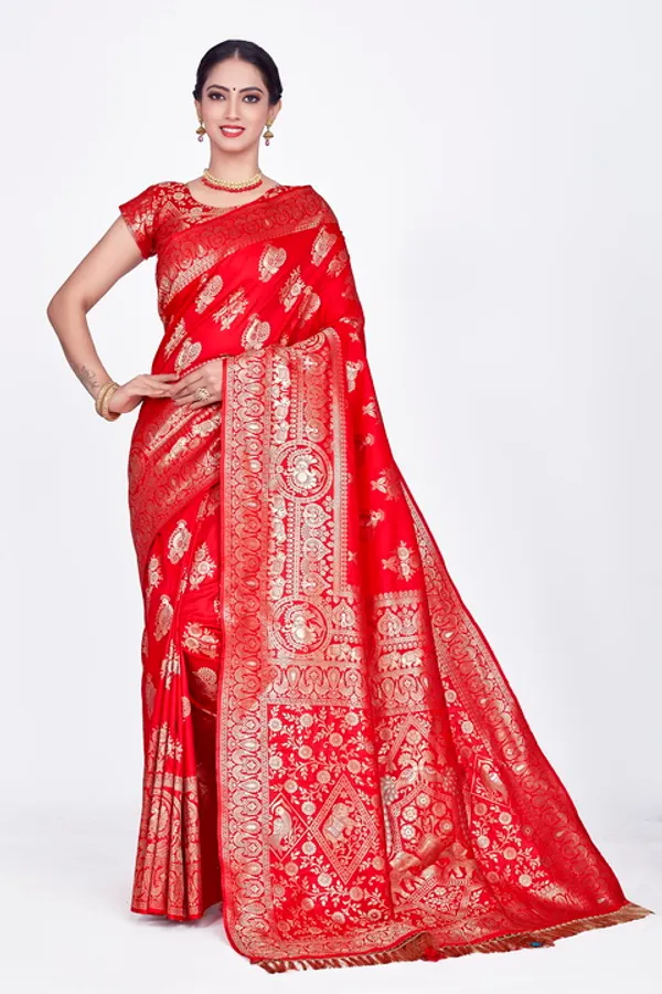 Red_Banarsi_Silk_Saree_For_Women