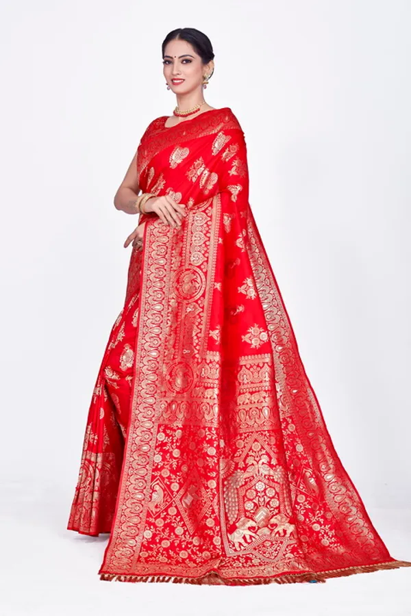 Red_Banarsi_Silk_Saree_For_Women